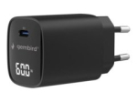 Gembird 60W USB Type-C fast charger, LCD TA-UC-1C-PD60LCD-01-BK