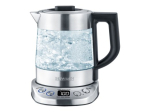 SEVERIN WK 3473 Deluxe Mini Electric Kettle 2.2kW Glass/brushed stainless steel/black
