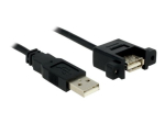 Delock USB Pikenduskaabel 1m Must