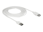 Delock lihtne USB pikenduskaabel 3m valge