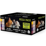 PETREPUBLIC Mega Pack kana vasikaliha, hani, kalkuni, veisega - m&auml;rgkassitoit - 40x100g