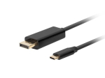 Lanberg USB-C kuni DisplayPort Kaabel, 3 m 4K/60Hz, Must Lanberg USB-C kuni DisplayPort Kaabel CA-CMDP-10CU-0030-BK 3 m