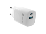 NATEC RIBERA GAN 30W laadija 1x USB-A + 1x USB-C VALGE