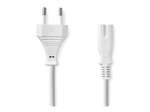 Nedis Europlug (CEE 7/16) to Power IEC 60320 C7 Valge V&otilde;imsuskaabel