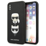 Karl Lagerfeld KLHCPXSAKICKCBK Saffiano Karl&Choupette pea kott iPhone X/XS jaoks / must