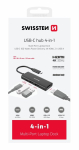 Swissten 4in1 USB-C Hub Mitmikportidega s&uuml;learvuki dokkjaam 100W / HDMI 4K / 2x USB-A