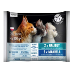 PETREPUBLIC Adult Halibut and mackerel box &ndash; wet cat food &ndash; 4x100g