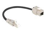 DeLOCK CAT 6a S/FTP 25cm v&otilde;rgu pikenduskaabel must/h&otilde;bedane