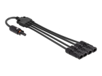 DeLOCK DL4 (naine) kuni DL4 (mees) 50cm Toitekaabel Must