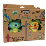 FUGGLER S2 VAHETAVA JA STIILIFIGUUR - 2 PAKKI (LEONARD & MICHELANGELO)