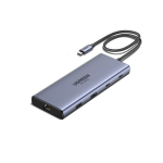 UGREEN 45380 Revodok Pro 10 10-in-1 s&uuml;learvuki dokk / HDMI x2 / USB Power Delivery 100W / hall