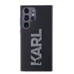 Karl Lagerfeld 3D kumm Glitter logo &uuml;mbris Samsung Galaxy S24 Ultra jaoks / must