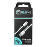 OBAL:ME kiirlaadimise punutud kaabel USB-C/USB-C 60W 1m / valge