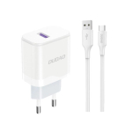 Dudao A20EUT Adapter, 18-Watt, 1x USB-C (sisaldab 1m USB-A USB-C kaablit)