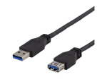 DELTACO USB3-243 3m USB Pikkuse Kaabel Must