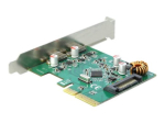 DeLock PCI Express x4 kuni 2 x v&auml;line SuperSpeed USB 10 Gbps (USB 3.1 Gen 2) USB Type-C emase adapter