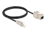 DeLOCK CAT 6a S/FTP 1m v&otilde;rgu pikenduskaabel must/h&otilde;bedane