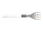 DIGITUS Professional CAT 7 varjestatud kaabel fooliumi ja vase punutisega (SFTP 305m rullkaabel valge RAL 9003