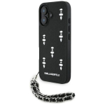 Karl Lagerfeld Saffiano Crystals w/Chain Case iPhone 16 jaoks / must