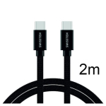 Swissten Tekstiil &Uuml;ldine Quick Charge 3.1 USB-C kuni USB-C andme- ja laadimiskaabel 2m