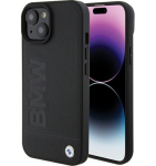 BMW nahast kuumt&ouml;&ouml;deldud &uuml;mbris Apple iPhone 15 Plus jaoks