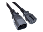 Akyga IEC 60320 C14 kuni IEC 60320 C15 Toitekaabel 1.8m Must
