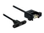 Delock Panel-mount USB-kaabel 1m Must