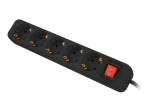 Langberg PS1-05F-0300-BK 5-Pin Soket Kast 10A Must 3m