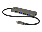 StarTech.com USB C Multiport Adapter, USB-C to HDMI 2.0b 4K 60Hz (HDR10), 100W Power Delivery Pass-Through, 4-Port 5Gbps USB 3.0 Hub, USB Type-C Mi