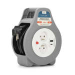 Montis Przedłużacz domowy zwijany z USB 10m MT188 2 AC v&auml;ljund(i)