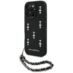 Karl Lagerfeld Saffiano Crystals w/Chain Case iPhone 16 Pro jaoks / must
