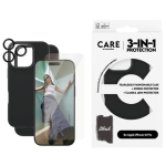 CARE by PanzerGlass Fashion 3-in-1 Kaitsekile Must iPhone 16 Pro jaoks