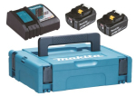 Makita 198116-4 akupakk 2 x BL1860B + DC18RC