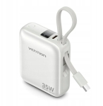 Vention 10000mAh 35W - power bank USB-C kaabliga (beige)