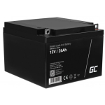 Green Cell AGM 12V 26Ah VRLA geelak&uuml;tt s&uuml;vak&uuml;lastuseks skooteri, niitukiiril, paadil, praadil, traktoril, kalap&uuml;&uuml;gipaadil