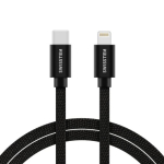 Swissten Tekstiil &Uuml;ldine Quick Charge 3.1 USB-C kuni Lightning andme- ja laadimiskaabel 2m