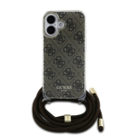 Guess IML 4G tr&uuml;kitud crossbody kott &uuml;mbris Apple iPhone 16 jaoks
