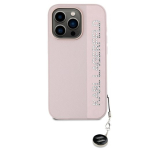 Karl Lagerfeld PU Saffiano kivikestega ehete &uuml;mbris iPhone 15 Pro Max jaoks / roosa