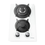 ISEASY MGBG-312A gaasiplaat, 2 p&otilde;letit (valge)