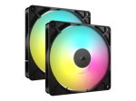 CORSAIR RS140 ARGB ventilaator 2-pack must 140 mm
