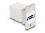 Delock Keystone Mooduli USB Adapter Silver White