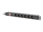 Lanbergi voolujaotusseade 6-pin 10A must 2m