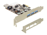 DeLock PCI Express kaart kuni 3x v&auml;line 1x sisemine USB 3.0 PCI Express x1 adapter 5Gbps
