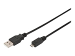 DIGITUS 1m USB kaabel Must