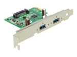 DeLock PCI Express kort > 2 x USB 3.0 USB-adapter PCI Express 2.0 x1 5Gbps