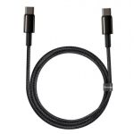 Baseus CATWJ-01 1m USB-C 100W laadimiskaabel, must