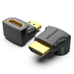 Vention 90-Degree HDMI Male to Female Adapter, Black