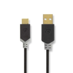 NEDIS CCBW60600AT10 Kaabel USB 2.0 | USB-A isane | USB-C&trade; isane | 60 W | 480 Mbps | 1.00 m