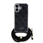 Guess IML 4G tr&uuml;kitud crossbody kott &uuml;mbris Apple iPhone 16 jaoks
