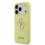 Guess Liquid Silicone 4G Metal Logo Case iPhone 17 Pro jaoks / Yellow